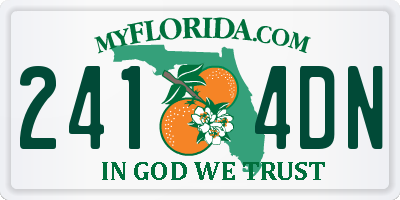 FL license plate 2414DN