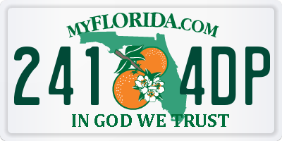 FL license plate 2414DP