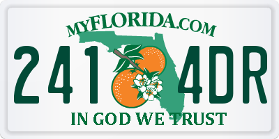 FL license plate 2414DR
