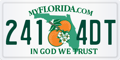 FL license plate 2414DT