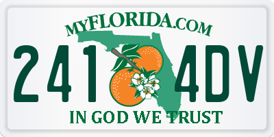 FL license plate 2414DV