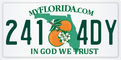 FL license plate 2414DY