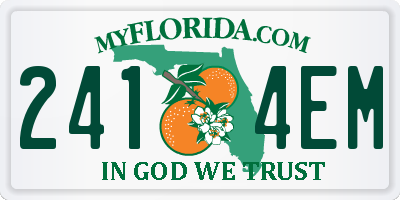 FL license plate 2414EM