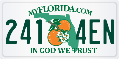 FL license plate 2414EN