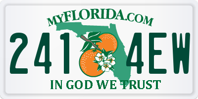 FL license plate 2414EW
