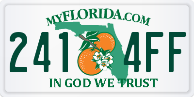 FL license plate 2414FF