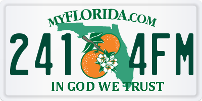 FL license plate 2414FM