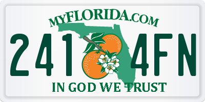 FL license plate 2414FN