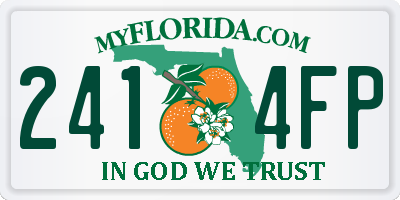 FL license plate 2414FP
