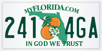 FL license plate 2414GA