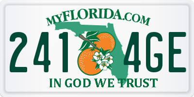 FL license plate 2414GE