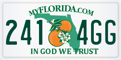 FL license plate 2414GG