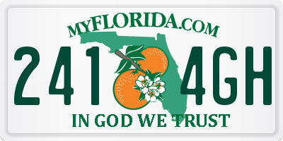 FL license plate 2414GH