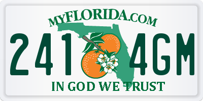 FL license plate 2414GM