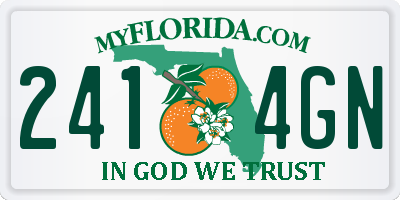 FL license plate 2414GN
