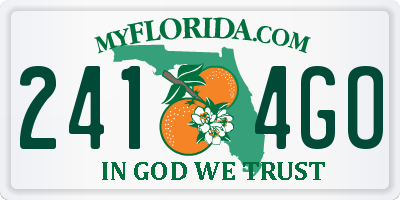 FL license plate 2414GO