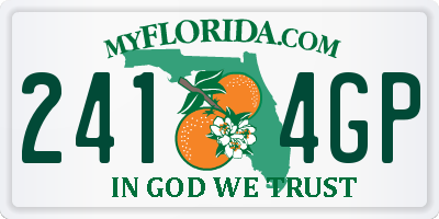 FL license plate 2414GP