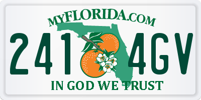 FL license plate 2414GV