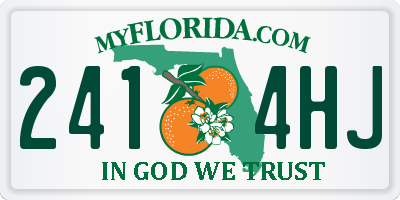 FL license plate 2414HJ