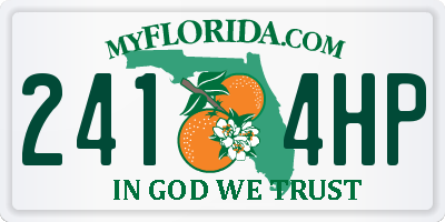 FL license plate 2414HP