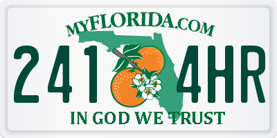 FL license plate 2414HR
