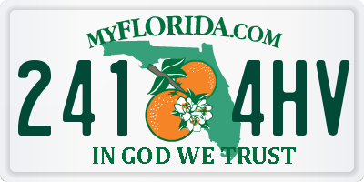 FL license plate 2414HV