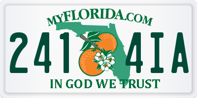 FL license plate 2414IA