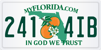 FL license plate 2414IB