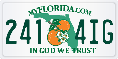 FL license plate 2414IG