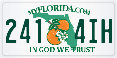 FL license plate 2414IH