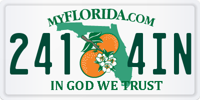 FL license plate 2414IN
