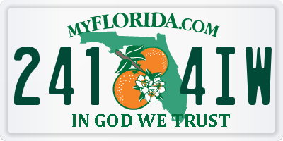 FL license plate 2414IW