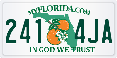 FL license plate 2414JA
