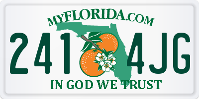 FL license plate 2414JG