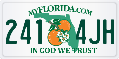 FL license plate 2414JH