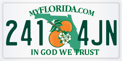 FL license plate 2414JN
