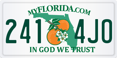 FL license plate 2414JO