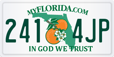 FL license plate 2414JP