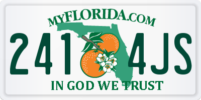 FL license plate 2414JS