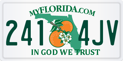 FL license plate 2414JV