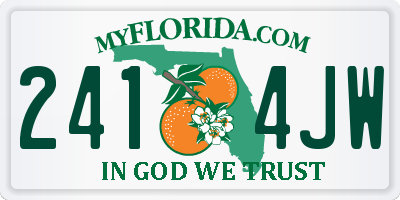 FL license plate 2414JW