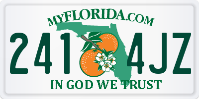 FL license plate 2414JZ