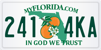 FL license plate 2414KA