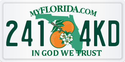 FL license plate 2414KD