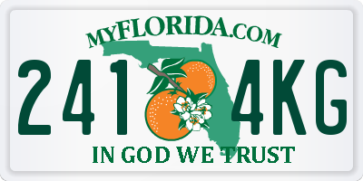 FL license plate 2414KG