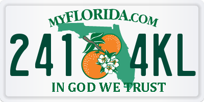 FL license plate 2414KL