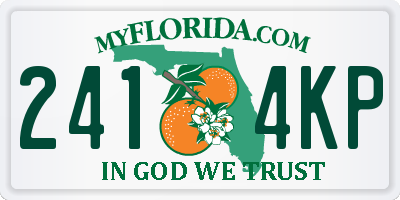 FL license plate 2414KP