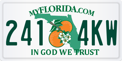 FL license plate 2414KW