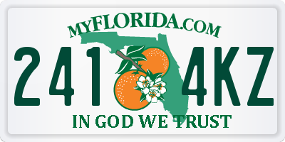 FL license plate 2414KZ