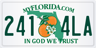 FL license plate 2414LA